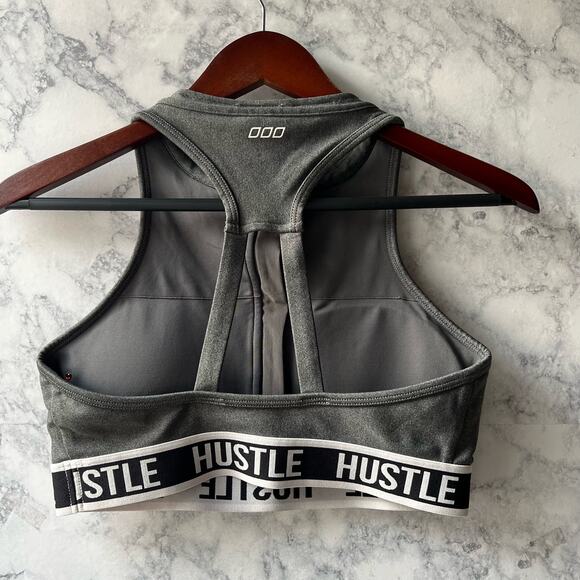 Lorna Jane Hustle Gray Zip Up Sports Bra Size Small - Picture 2 of 2